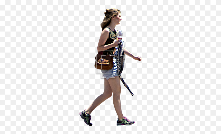 450x450 Girl Walking With Water Bottle - Girl Walking PNG