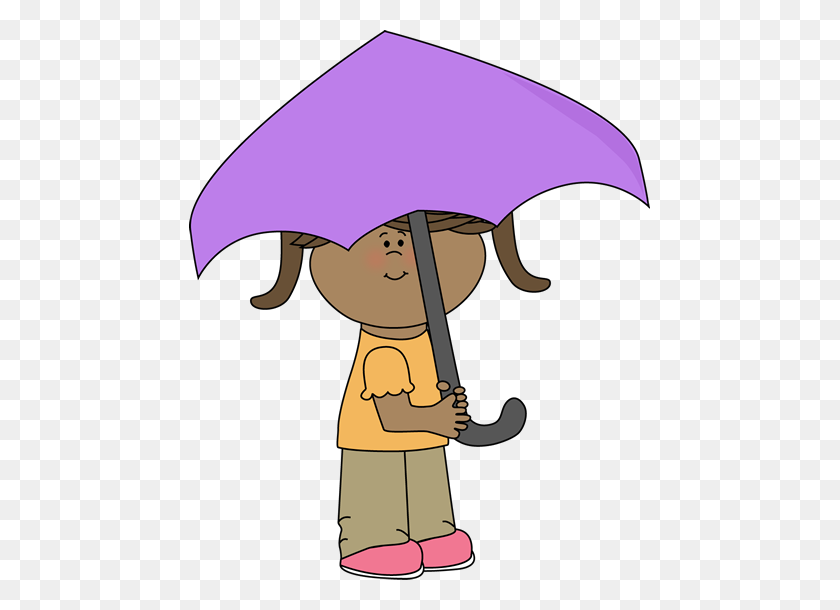 461x550 Girl With An Umbrella Weather Clip Art Art, Art - Umbrella With Rain Clipart
