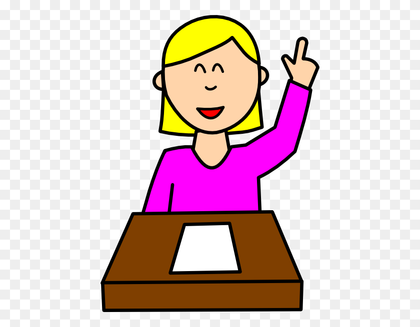 438x595 Girl With Clip Art - Girl Waving Clipart