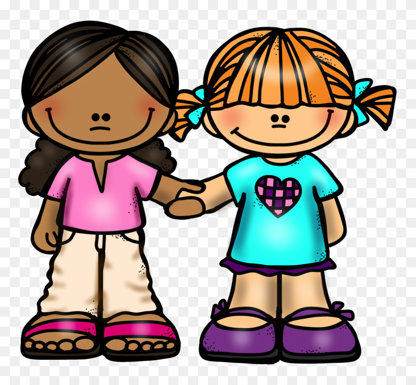 1600x1473 Girl With Friends Clipart Black And White - Hanging Out With Friends Clipart