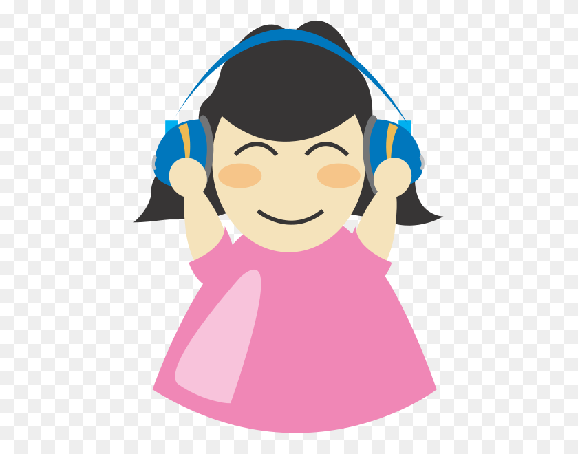 452x600 Girl With Headphone Png Clip Arts For Web - Nice Girl Clipart