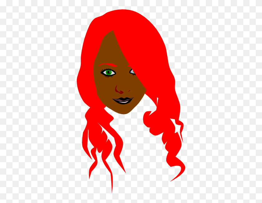 348x591 Girl With Red Hair Clip Art - Red Hair Clipart