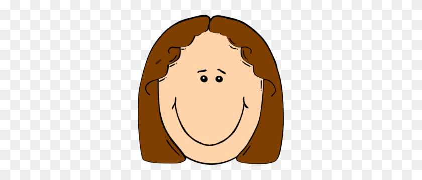 291x300 Girl With Straight Hair Clipart - Straight Face Clipart