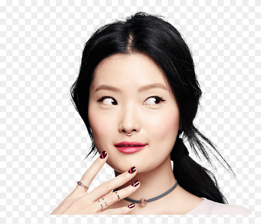 925x785 Girlesque Full Face Makeup Set Benefit Cosmetics - Hair Model PNG