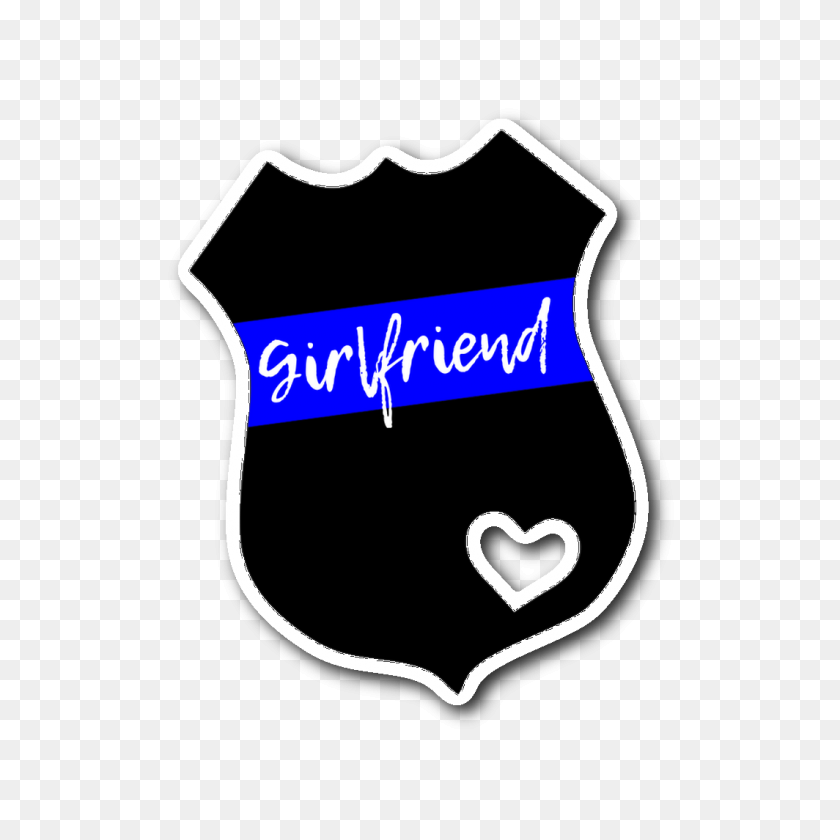 1064x1064 Girlfriend Thin Blue Line Badge Vinyl Decal Sticker Designs - Thin Blue Line PNG