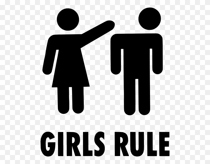 516x596 Girls Rule Sign Clip Art - Girl Bathroom Clipart