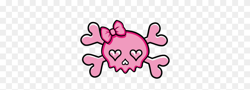 319x243 Girly Skull Png Png Image - Girly PNG