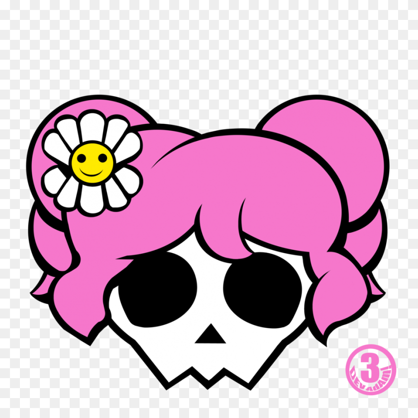 894x894 Girly Skull Png Png Image - Girly PNG