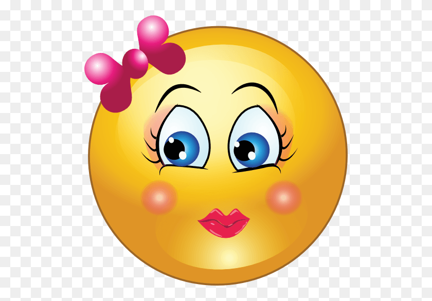 512x526 Cliparts Sonrientes Femeninos - Clipart Smiley Face Thumbs Up