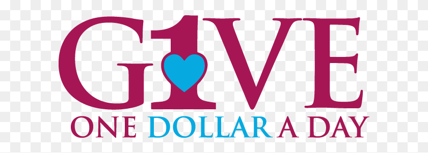 610x241 Give One Dollar A Day - One Dollar Clip Art