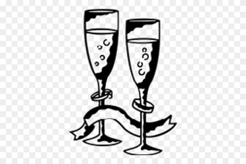 370x500 Glass Clipart Wedding - Champagne Flute Clipart