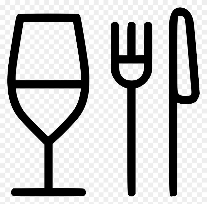 980x964 Glass Fork Knife Restaurant Food Png Icon Free Download - Food PNG