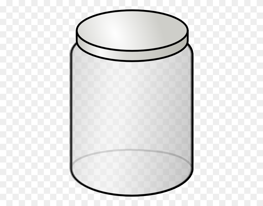 396x599 Glass Jar Clip Art Free Vector - Drum Clipart Black And White