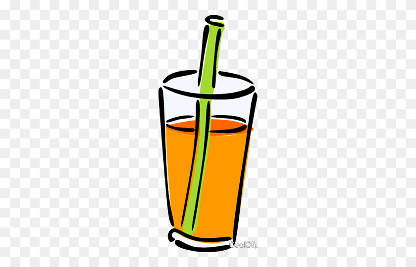 200x480 Glass Of Juice Royalty Free Vector Clip Art Illustration - Pint Clipart
