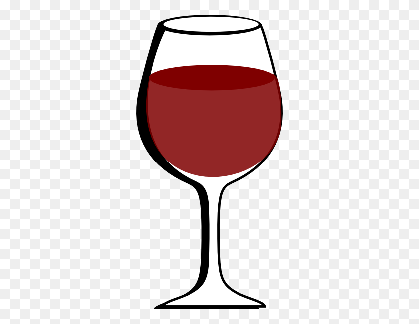 294x590 Glass Of Red Wine Clip Art - Red Wine Clipart