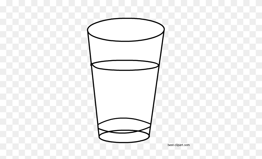450x450 Glass Of Water Clip Art Black And White - Water Jug Clipart