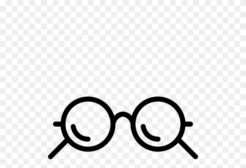 512x512 Glasses, Harry, Outline, Potter Icon - Harry Potter Glasses And Scar Clipart