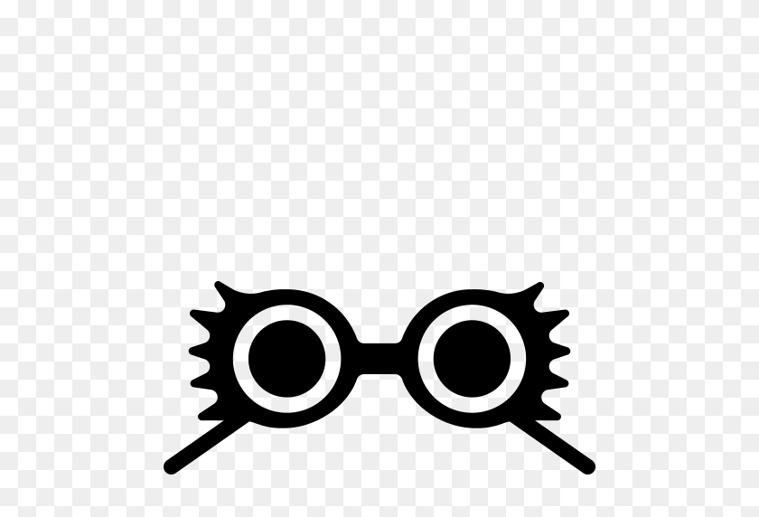 512x512 Gafas, Harry, Potter, Sólido, Icono Spectrespecs - Imágenes Prediseñadas De Harry Potter En Blanco Y Negro