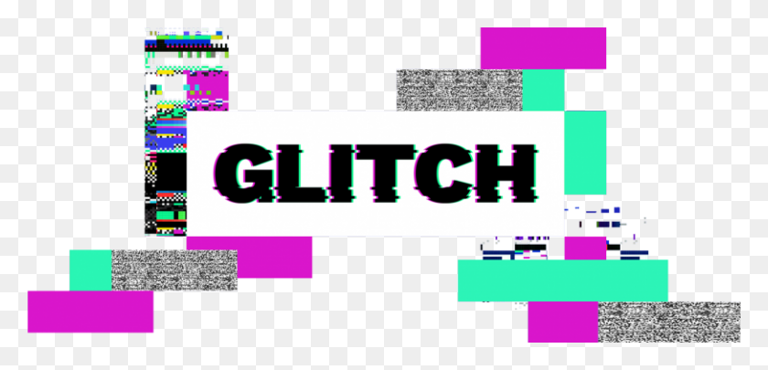812x360 Glitch Overlay - Glitch Effect PNG