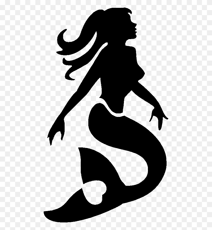 494x851 Glitter Tattoo Stencil Mermaid Decorating Stencils - Pregnant Mermaid Clipart