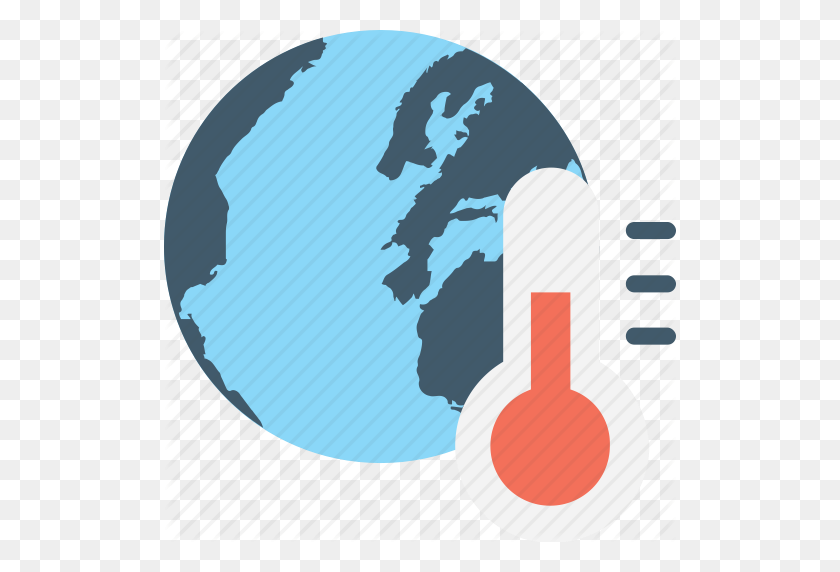512x512 Глобальное Потепление, Земной Шар, Планета, Загрязнение, Значок Термометра - Клипарт Глобального Потепления