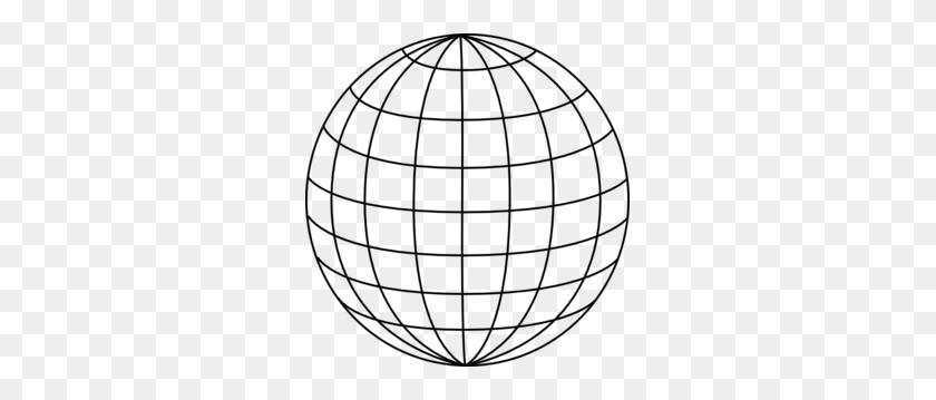 291x299 Globe Black And White Outline - Earth Clipart Free