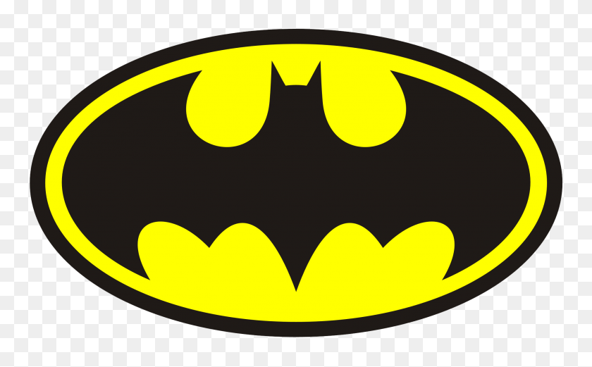 2072x1225 Globe Black And White Outline Batman Logo Big - Batman Logo Clipart