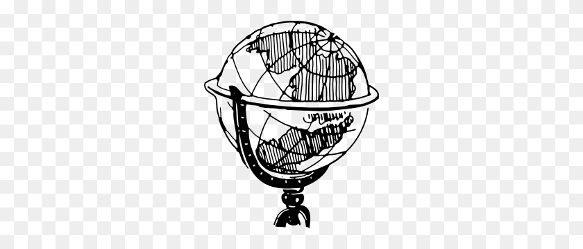 252x300 Globe Clip Art Free Vector - Track And Field Clipart Black And White