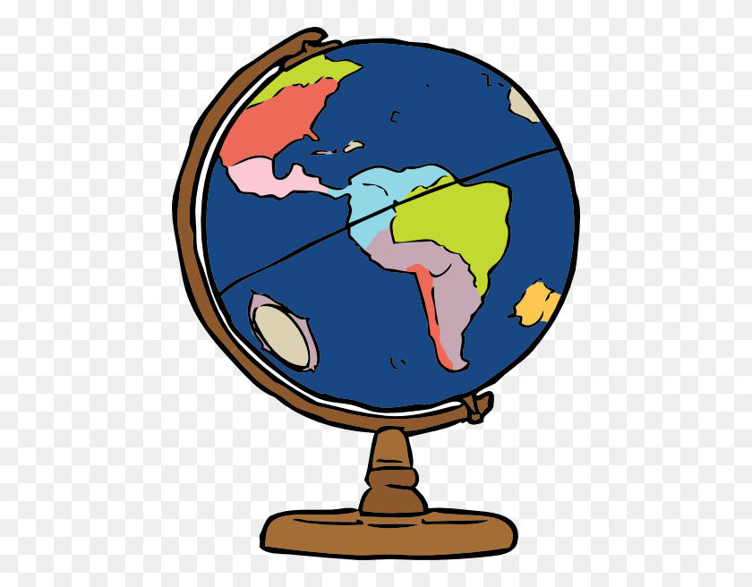 456x596 Globe Clip Art Free Vector - World Globe Clipart