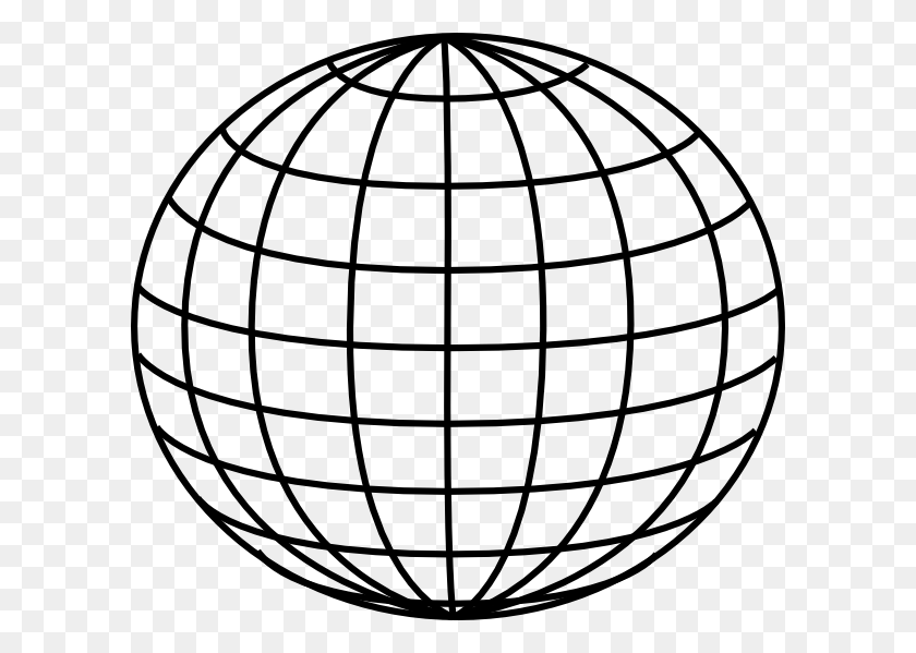 600x539 Globe Clipart - World Map Clipart Black And White