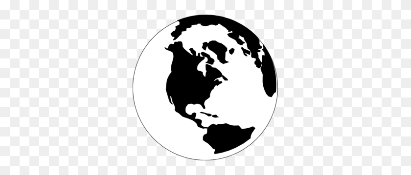 297x299 Globe Clipart Black And White Png Clip Art Images - Black And White Earth Clipart