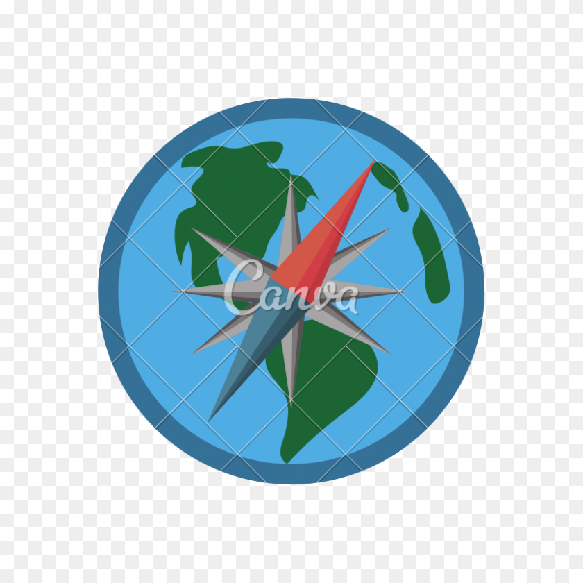 800x800 Globe Earth Map Compass Navigation - Map Compass PNG