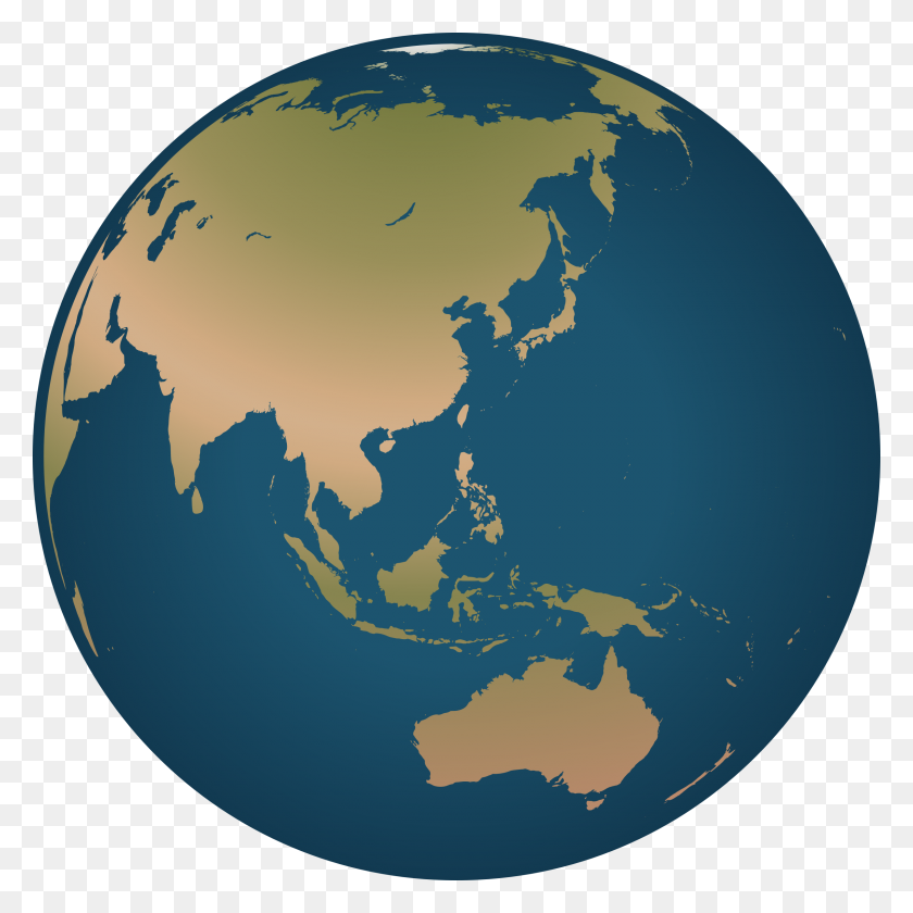 2400x2400 Globe Facing Asia And Australia Icons Png - Asia PNG
