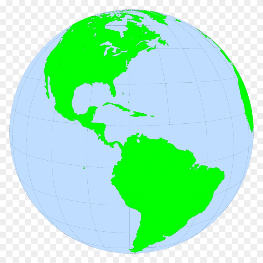 958x958 Globe Free Stock Photo Illustration Of A Globe Showing North - North America Clipart