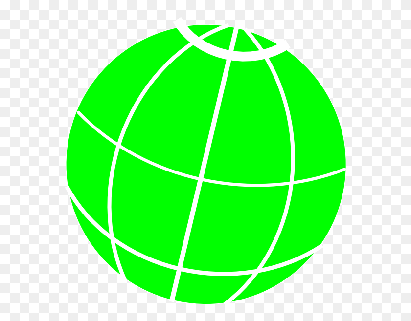 576x597 Globe Green Png Clip Arts For Web - Green Globe Clipart
