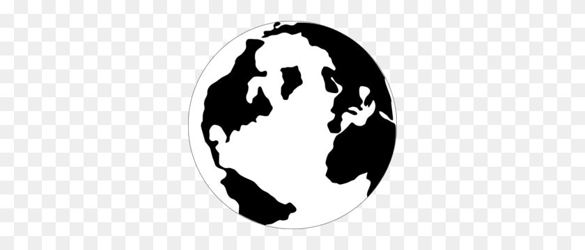 300x300 Globe Png Images, Icon, Cliparts - World Clipart Black And White
