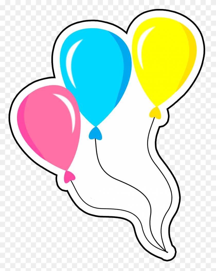 1153x1465 Globos Card Tags, Clipart - Party Popper Clipart