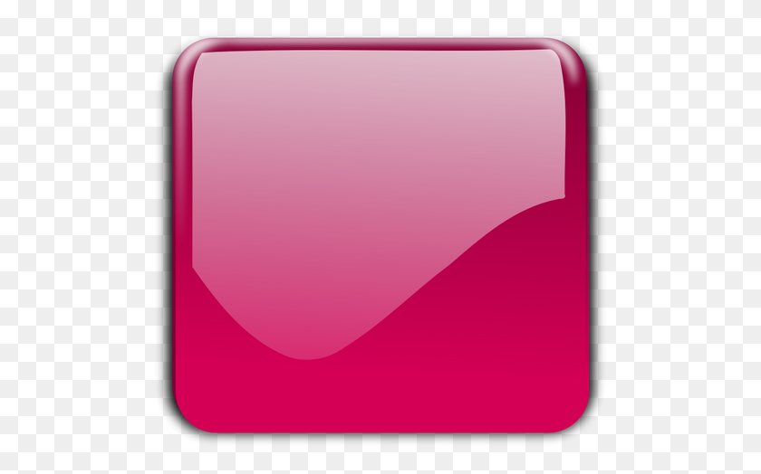 500x464 Gloss Red Square Decorative Button Vector Graphics - Red Square Clipart