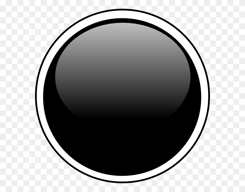 600x600 Glossy Black Circle Button Clip Art - White Beard Clipart