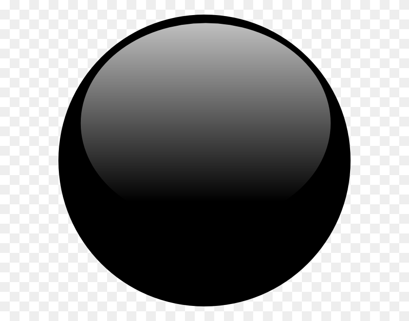 600x600 Glossy Black Icon Button Clip Art - Button Clipart Black And White