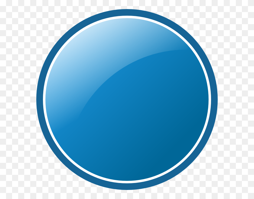 600x600 Glossy Blue Circle Clip Art - Half Circle Clipart