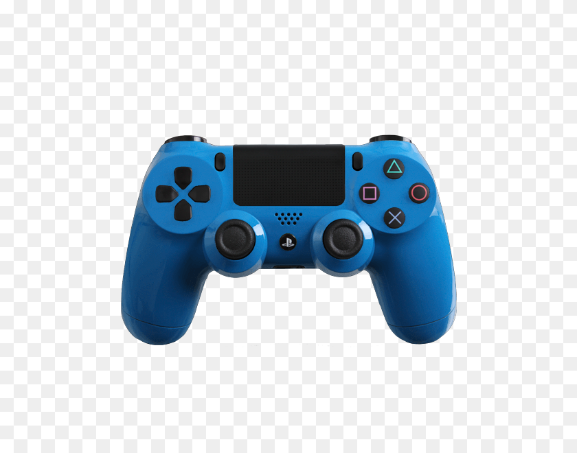 600x600 Glossy Blue Custom Controller - Ps4 PNG