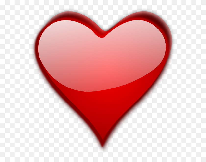 594x599 Глянцевое Красное Сердце Картинки - Маленькое Красное Сердце Клипарт