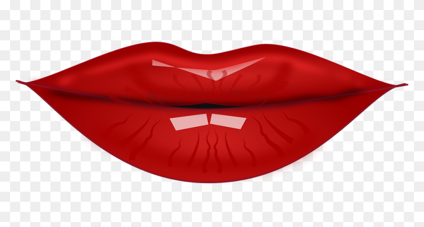 960x480 Glossy Red Lips Clipart - Pink Lips Clipart