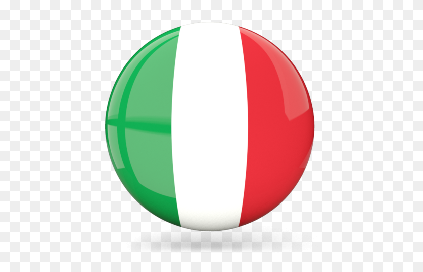 640x480 Brillante Icono Redondo De La Ilustración De La Bandera De Italia - Bandera De Italia Png