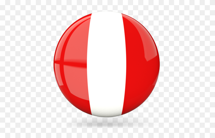 640x480 Glossy Round Icon Illustration Of Flag Of Peru - Peru Flag PNG