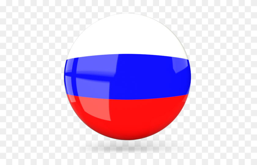 640x480 Glossy Round Icon Illustration Of Flag Of Russia - Russian Flag PNG