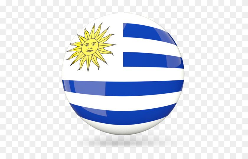 640x480 Ronda Brillante Icono De La Ilustración De La Bandera De Uruguay - Bandera De Uruguay Png