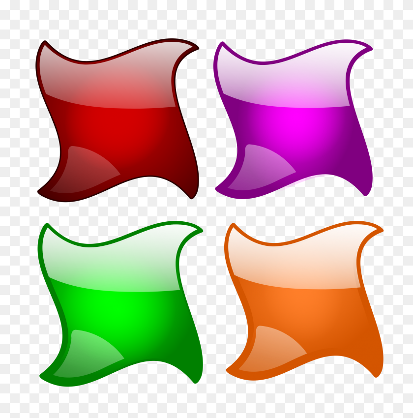 2369x2400 Glossy Shapes Icons Png - Shape PNG