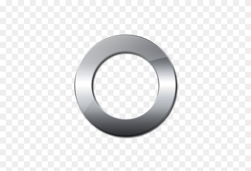 512x512 Glossy Silver Symbol Png Image - Metal Circle PNG
